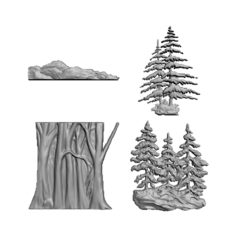 картинка Дерево. Набор №7 F4-017 3D-STL.COM