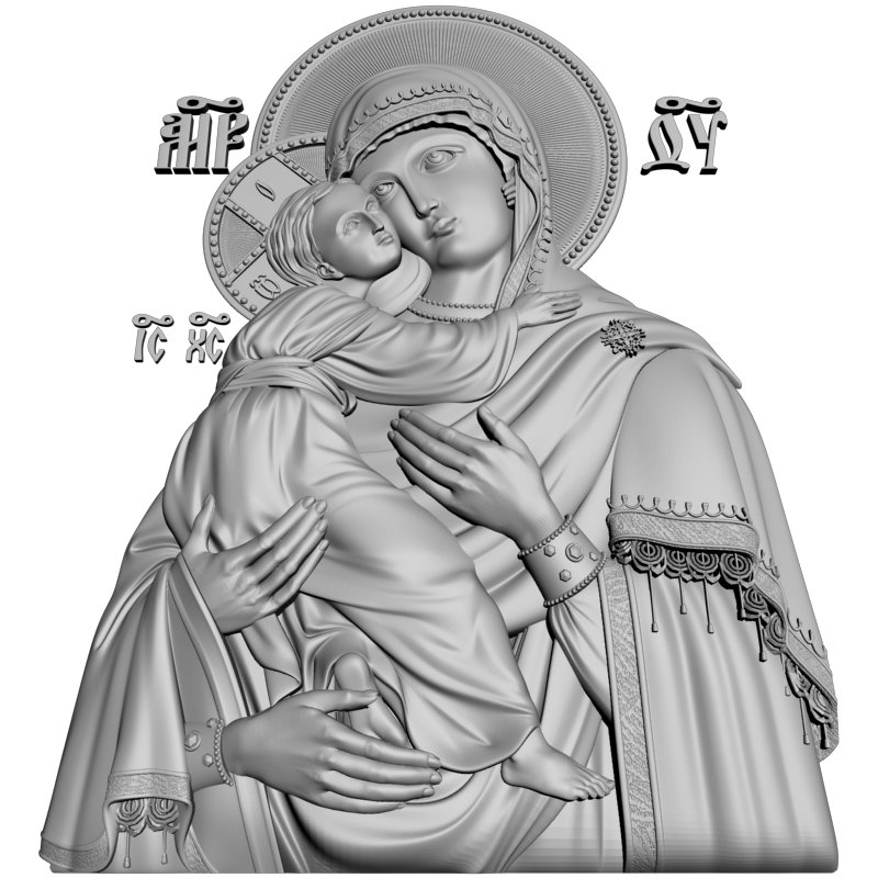 картинка Богородица троерукая V6-076 3D-STL.COM