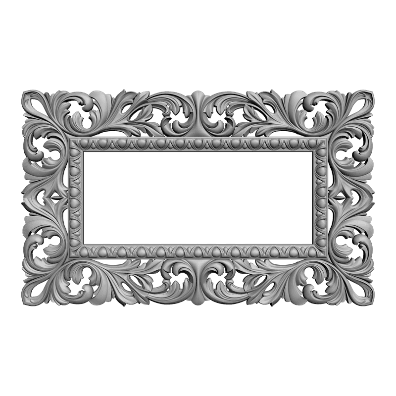 картинка Рамка прямоугольная резная D14-144 3D-STL.COM