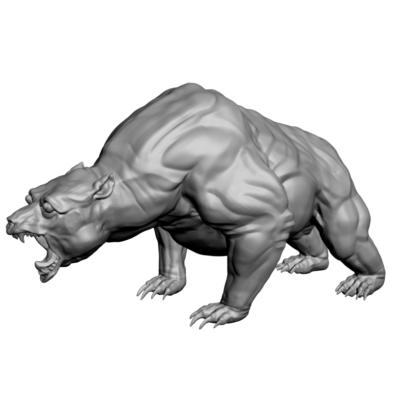 картинка Злой медведь F1-186 3D-STL.COM