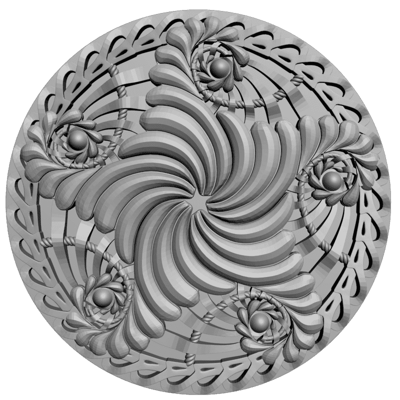 картинка Розетка декоративная D16-267 3D-STL.COM