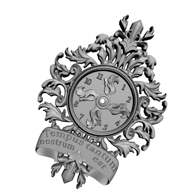картинка Часы резные P3-186 3D-STL.COM