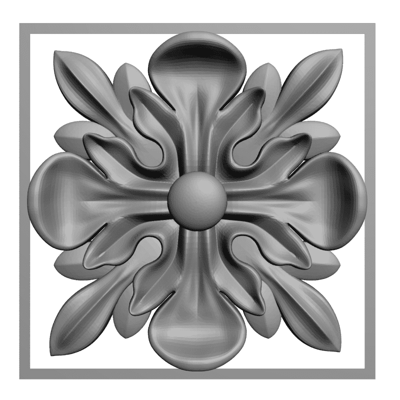 картинка Розетка резная D16-235 3D-STL.COM