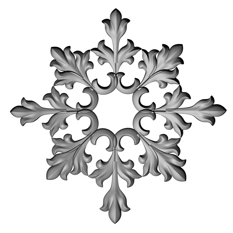 картинка Розетка резная D16-372 3D-STL.COM