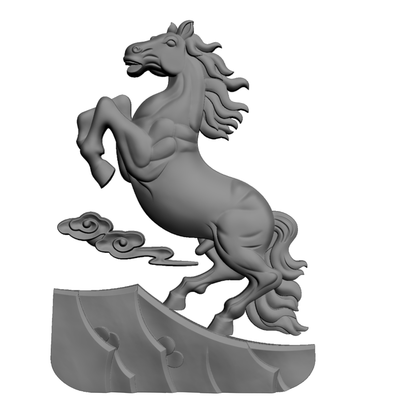 картинка Конь на камне F1-229 3D-STL.COM