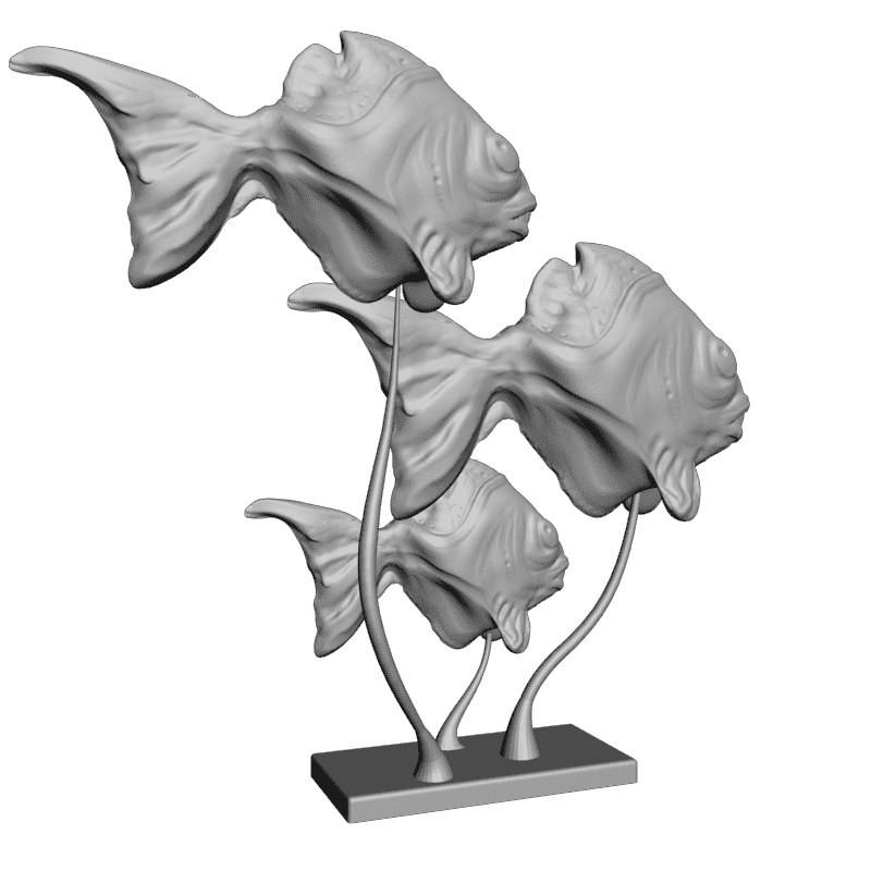 картинка Три рыбки F5-021 3D-STL.COM