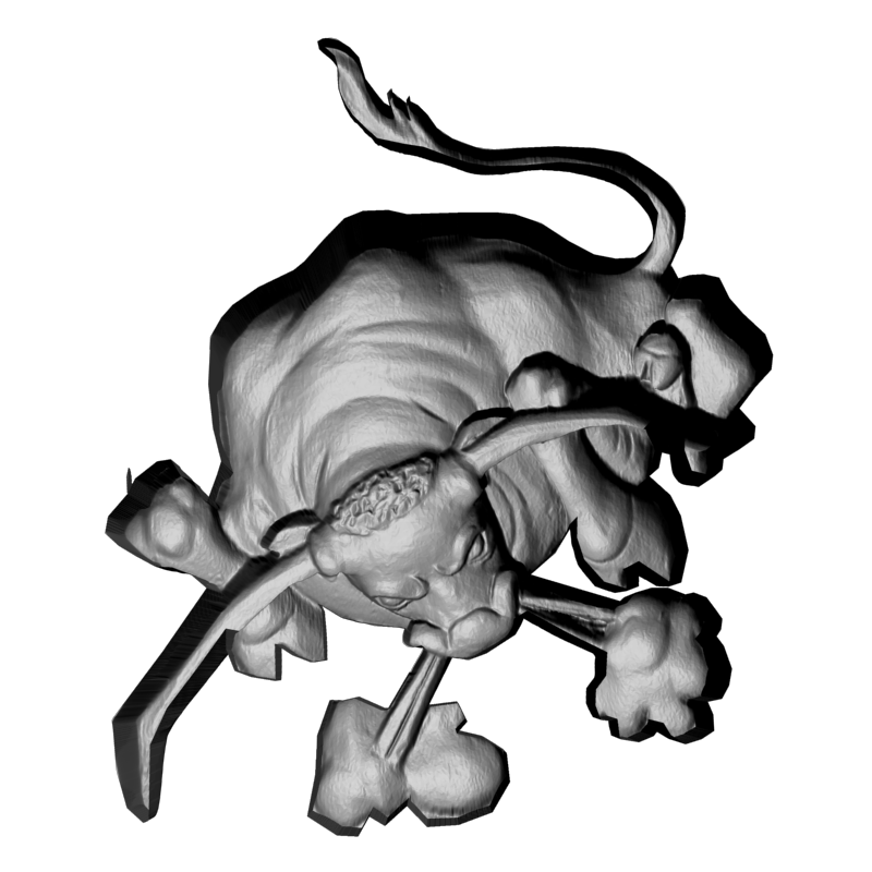 картинка Разъярённый бык F1-290 3D-STL.COM