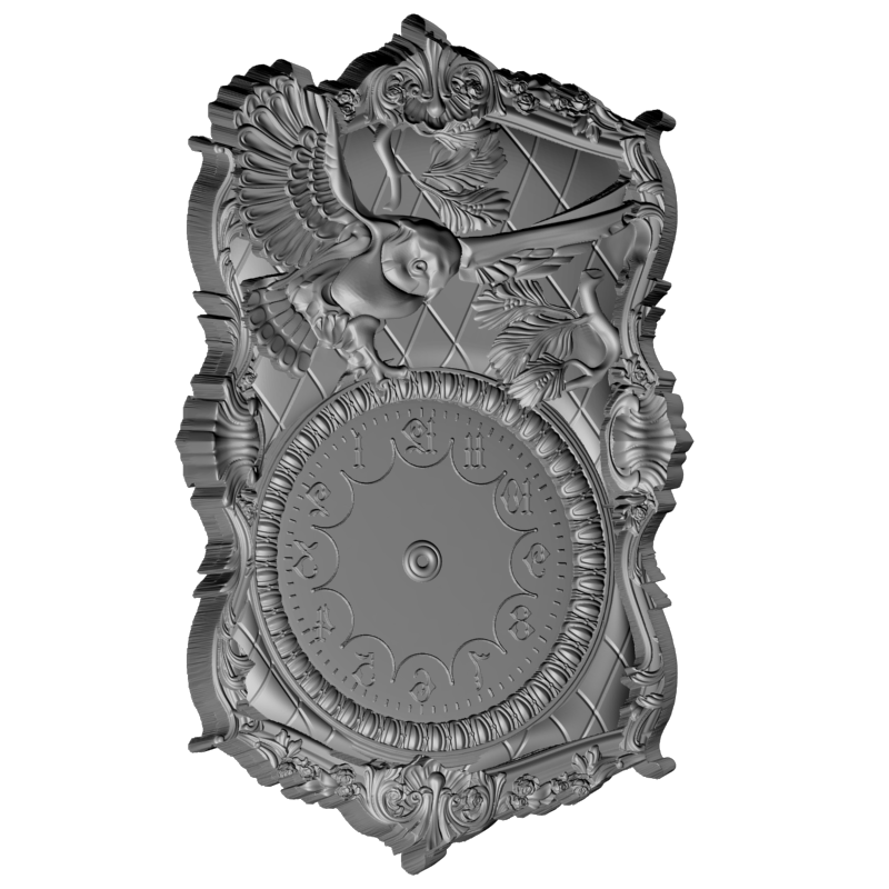 картинка Часы с птичкой P3-161 3D-STL.COM