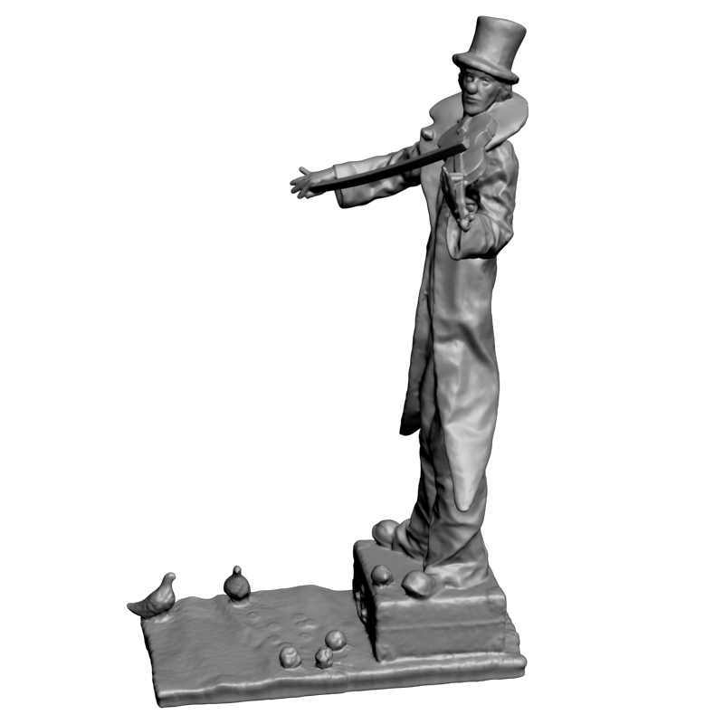картинка Скрипач и голубь L3-173 3D-STL.COM