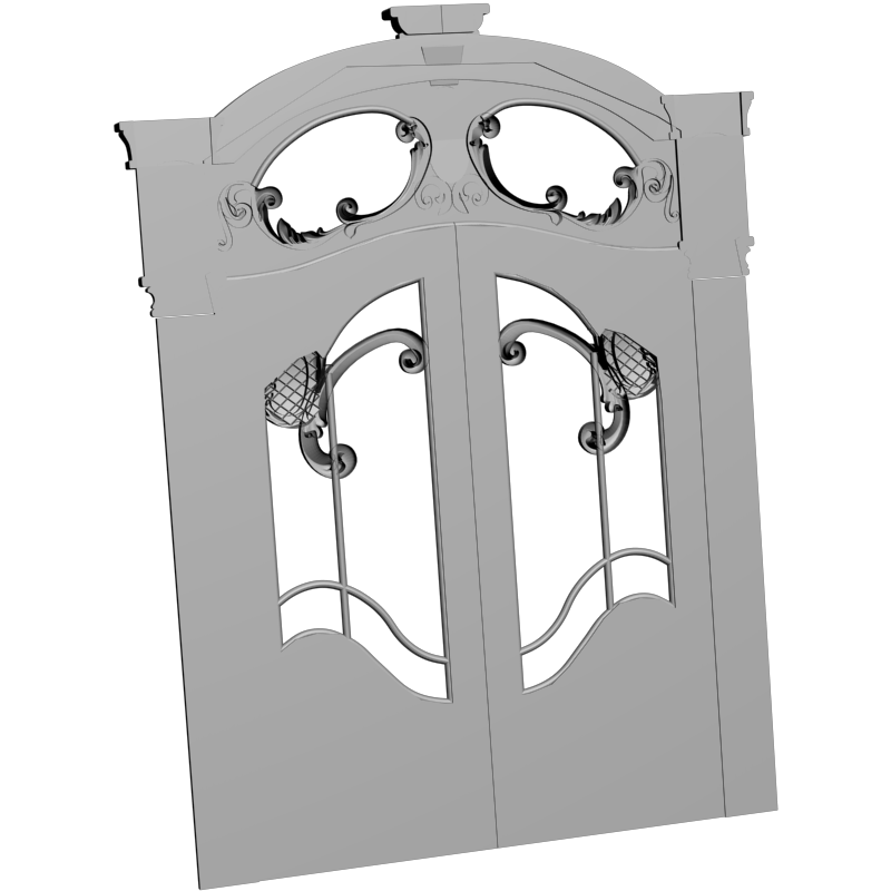 картинка Двери резные H3-084 3D-STL.COM