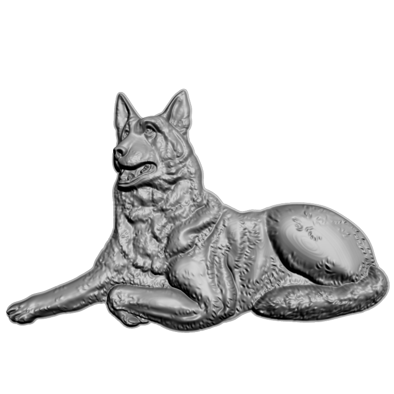 картинка Немецкая овчарка F1-268 3D-STL.COM