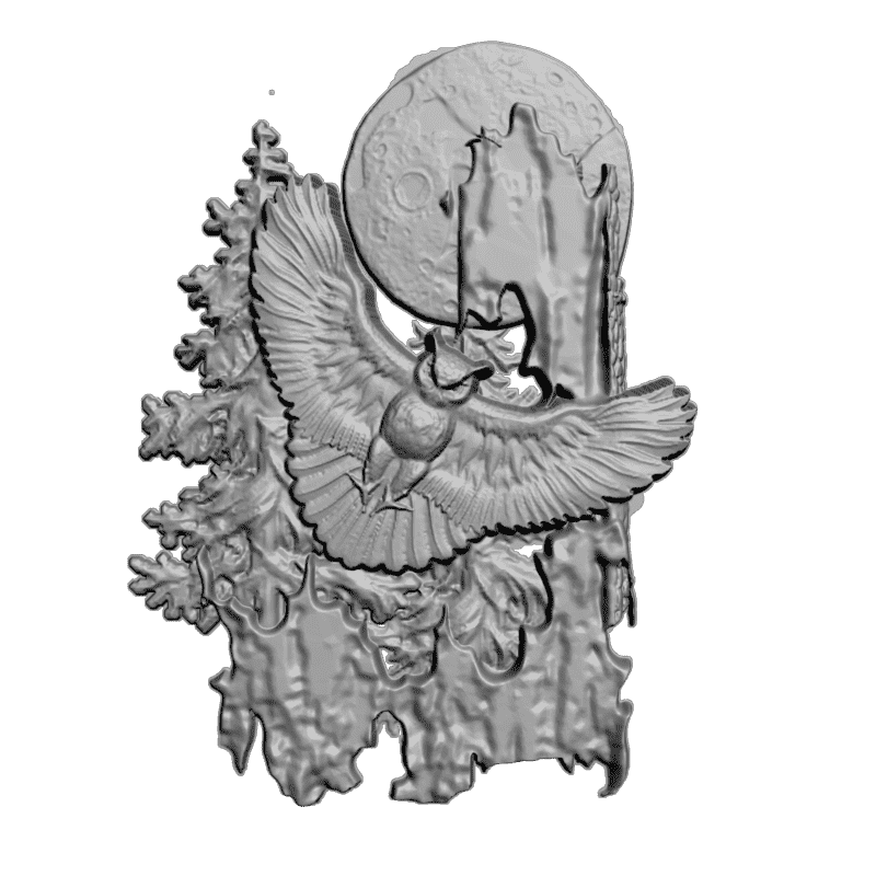 картинка Сова D12-423 3D-STL.COM