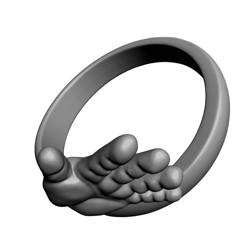 картинка Кольцо Рука RY2-014 3D-STL.COM