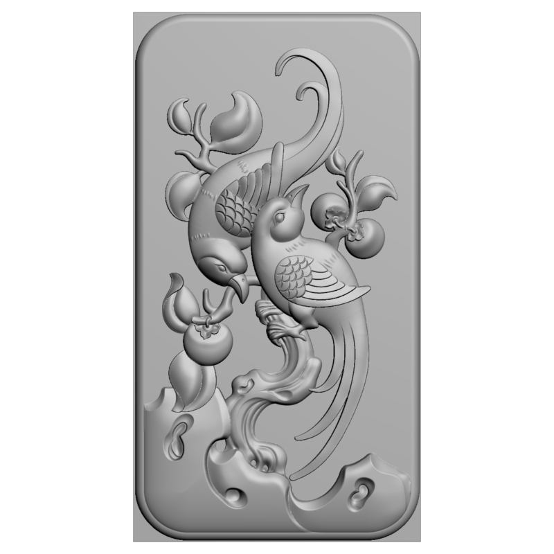 картинка Две птички D12-591 3D-STL.COM