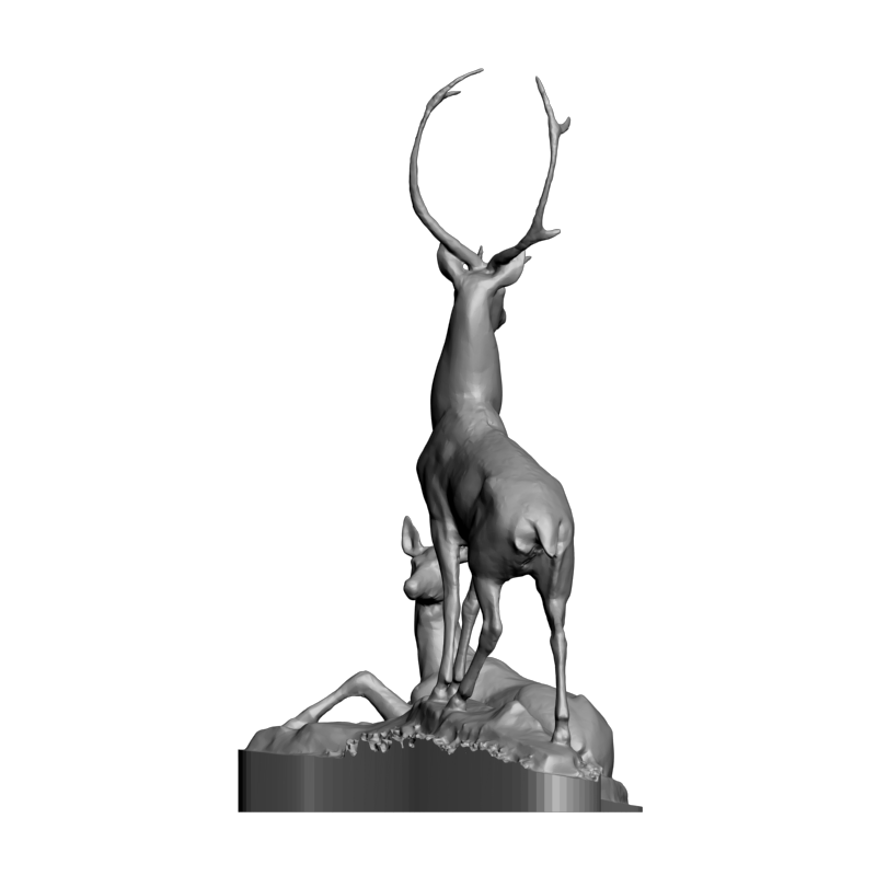 картинка два оленя фигурка F1-315 3D-STL.COM