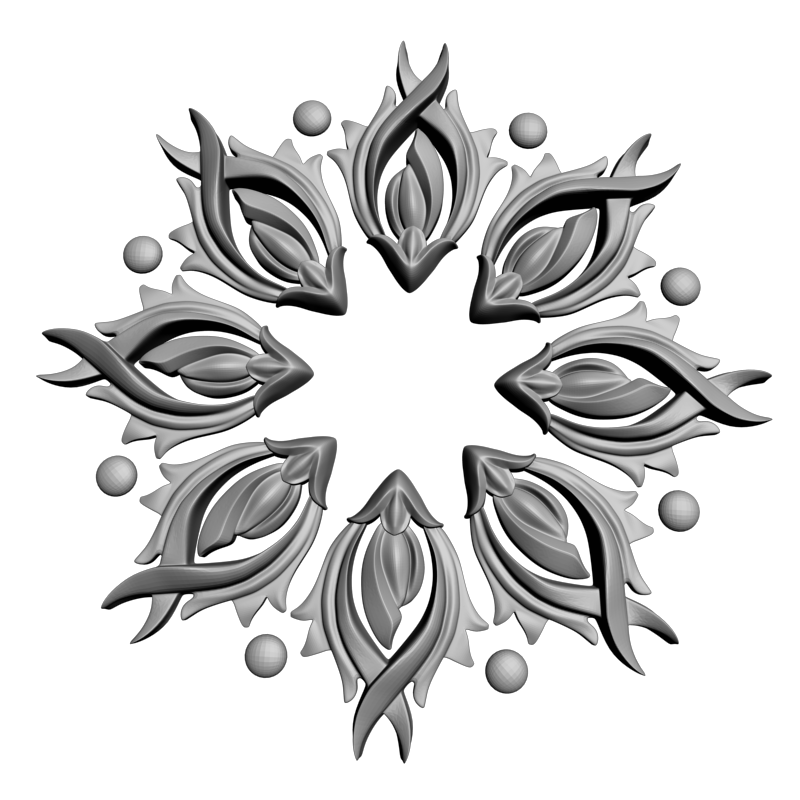 картинка Розетка резная D16-367 3D-STL.COM
