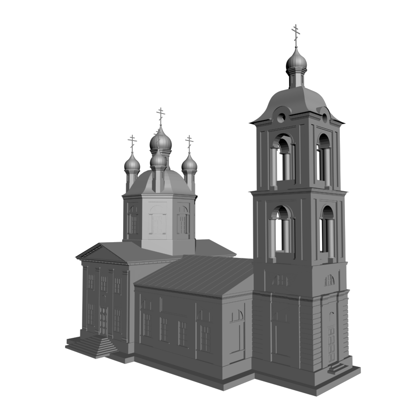 картинка Церковь H1-040 3D-STL.COM