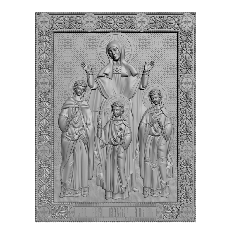 картинка Вера Надежда Любовь и мать их Софья V3-362 3D-STL.COM