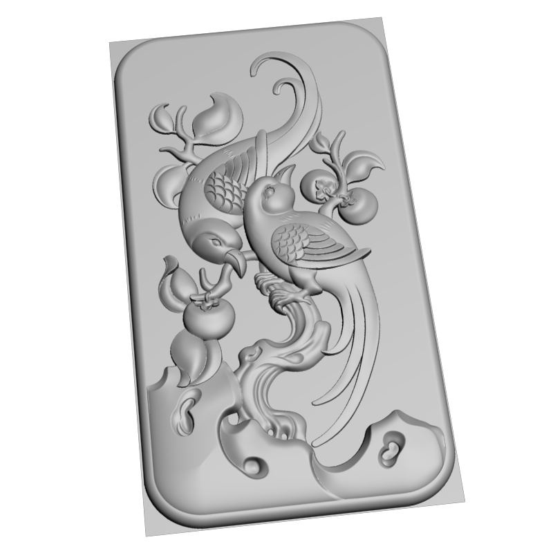 картинка Две птички D12-591 3D-STL.COM