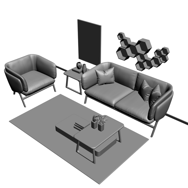 картинка Набор мебели M13-047 3D-STL.COM