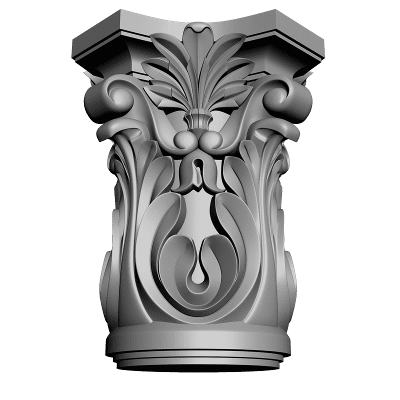 картинка Капитель резная D6-041 3D-STL.COM