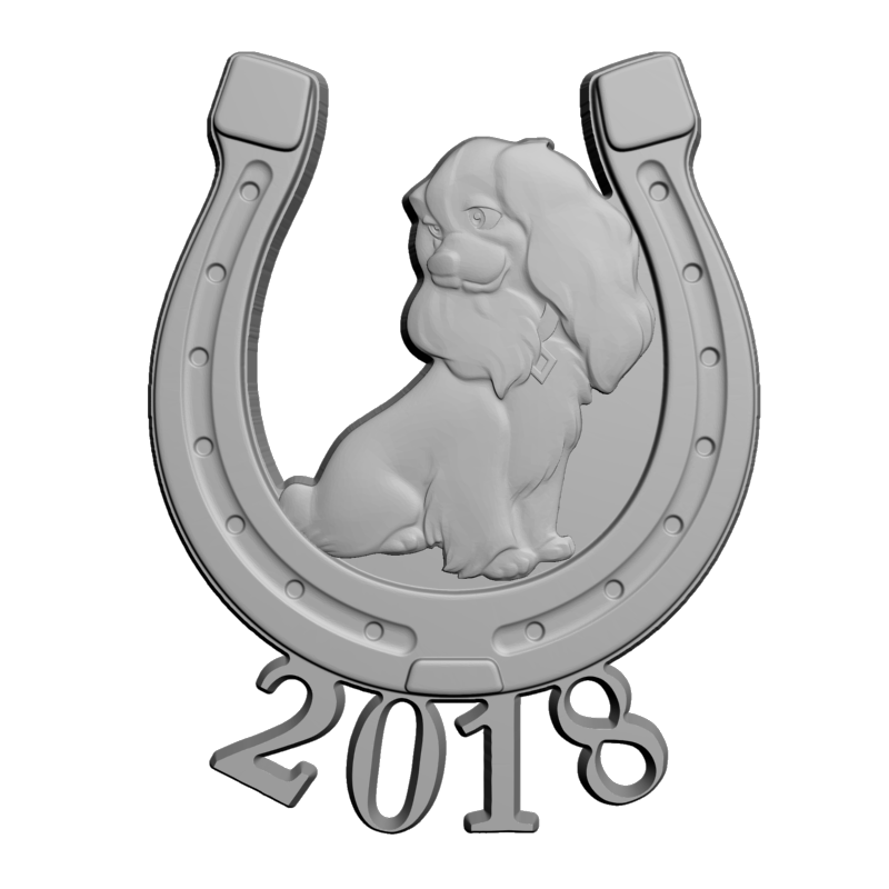 картинка Подкова Собака 2018г RP4-034 3D-STL.COM