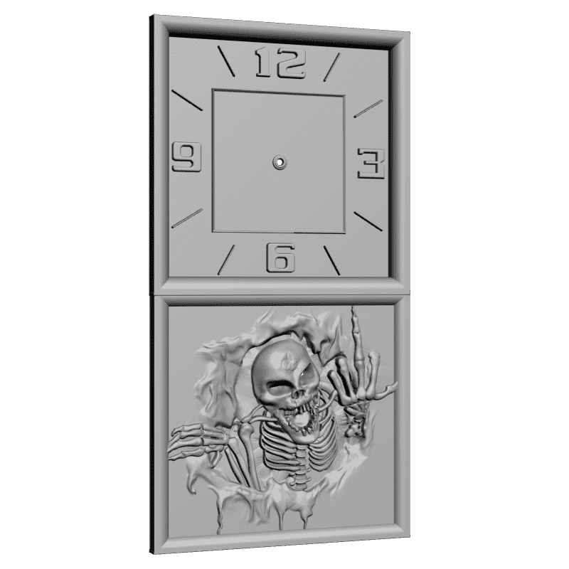 картинка Часы с черепом P3-139 3D-STL.COM