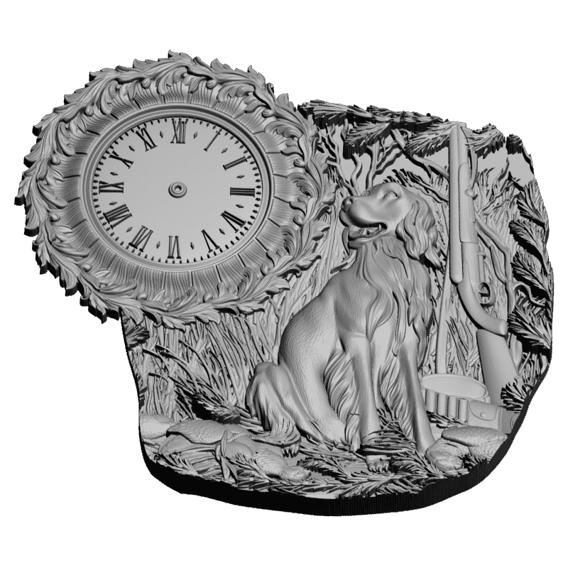 картинка Часы с собакой P3-115 3D-STL.COM