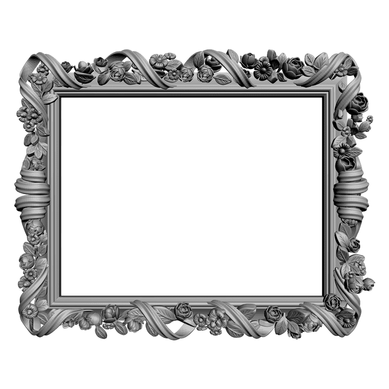 картинка Рама резная прямоугольная D14-097 3D-STL.COM