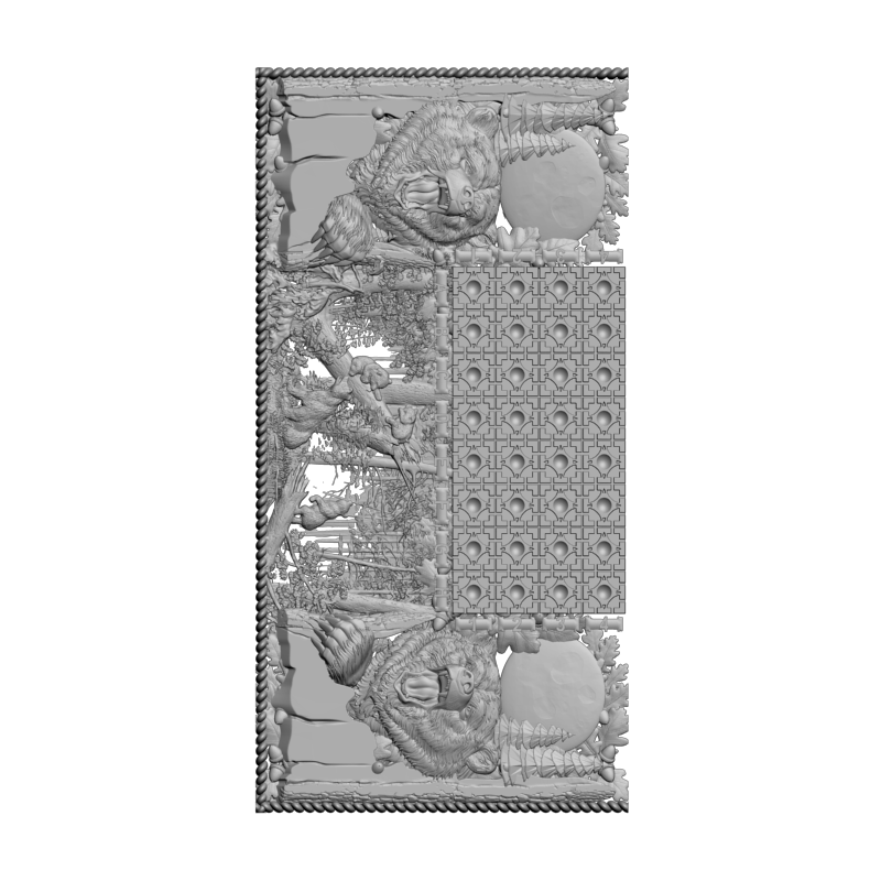картинка Шахматная доска Медведи 2 PI3-154 3D-STL.COM