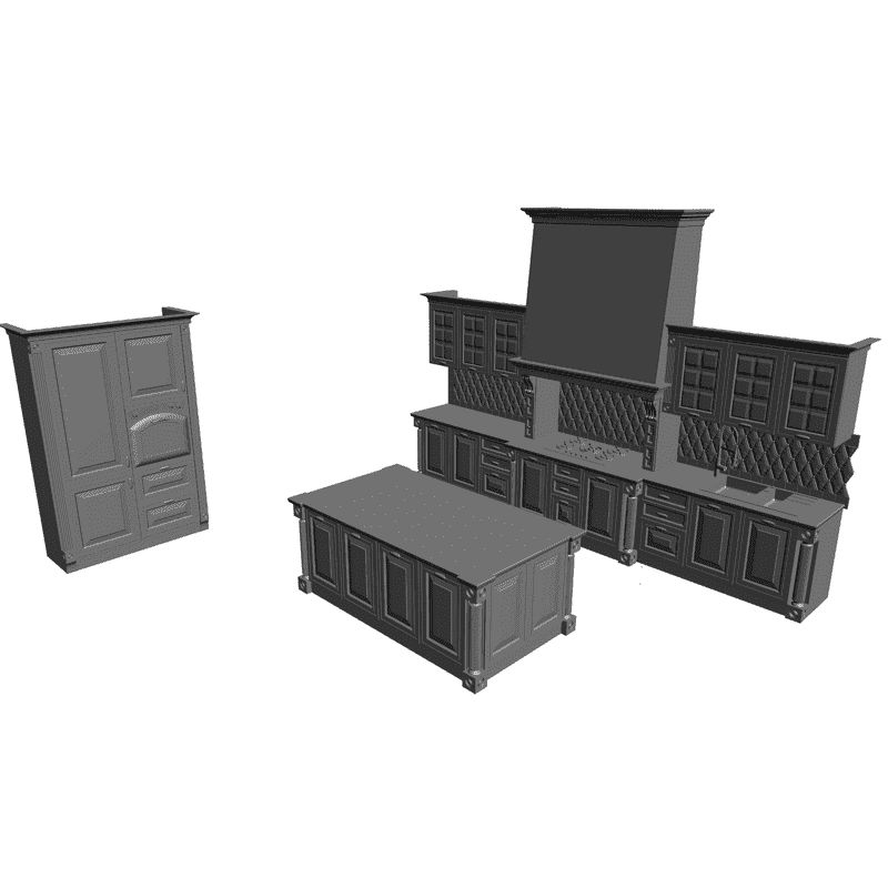 картинка Кухня M5-008 3D-STL.COM