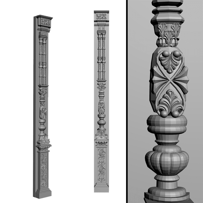 картинка Набор. 24 Детали иконостаса V2-013 3D-STL.COM