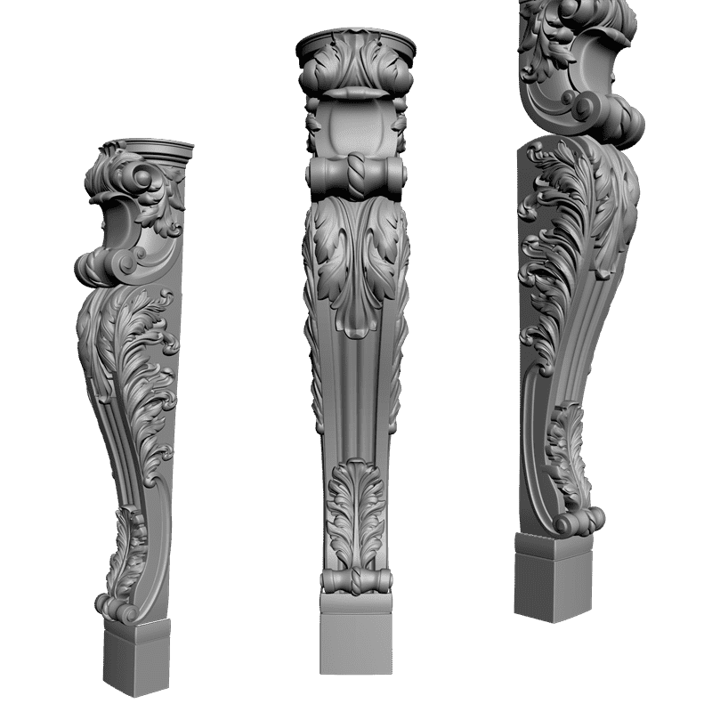 картинка Пилястра резная D6-015 3D-STL.COM