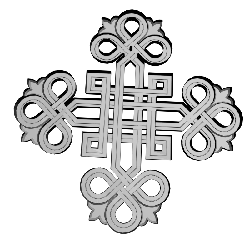 картинка Плетёнка - крест V9-151 3D-STL.COM