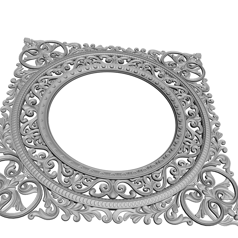 картинка Рама круглая резная D14-249 3D-STL.COM