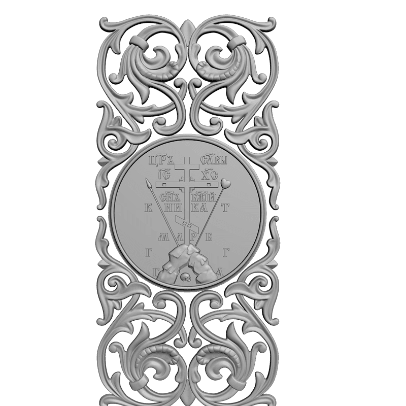 картинка Накладка с крестом V9-016 3D-STL.COM