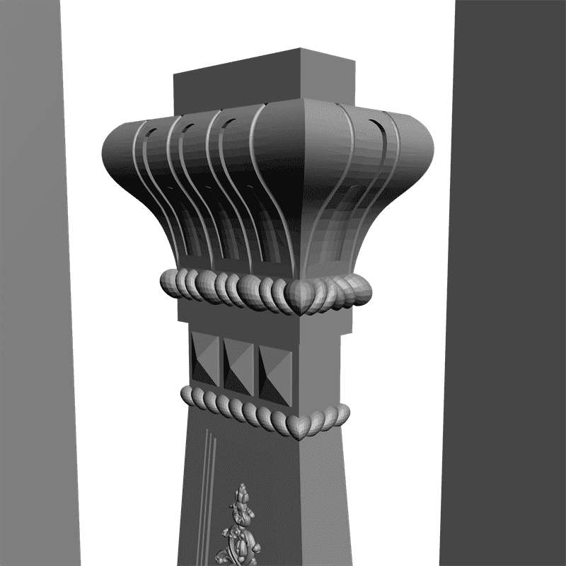 картинка Столб резной D17-035 3D-STL.COM