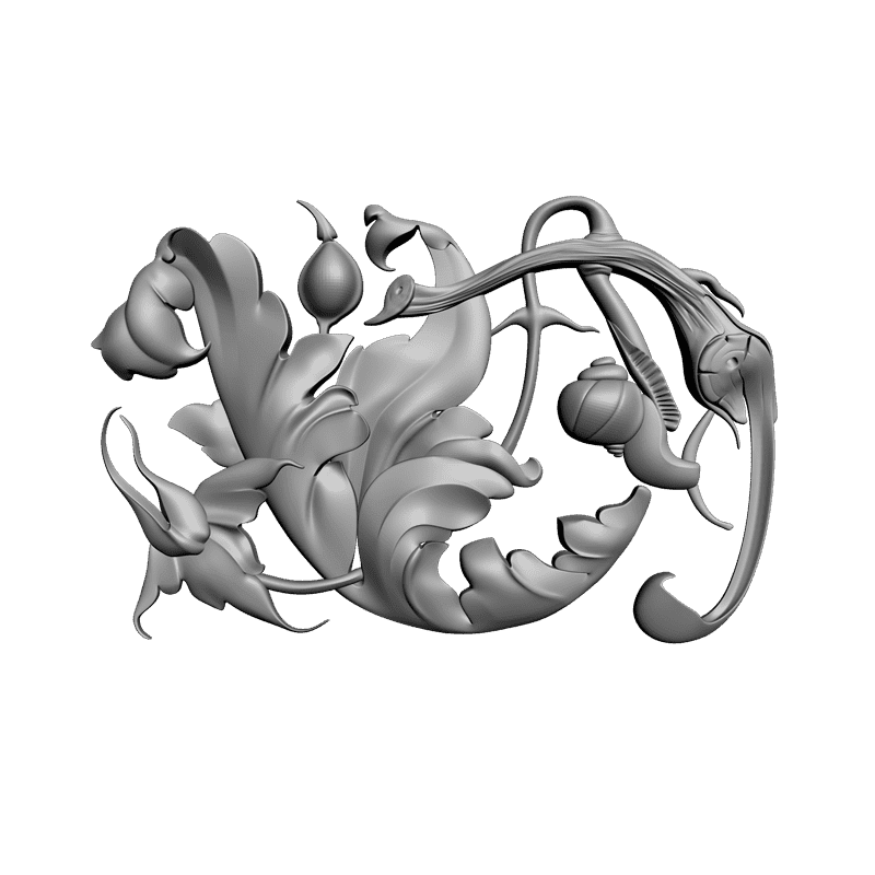 картинка Листочки F4-049 3D-STL.COM