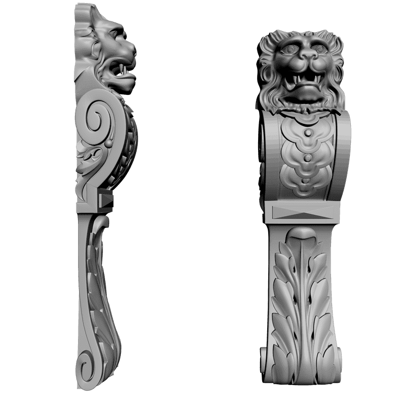 картинка Кронштейн резной D9-062 3D-STL.COM