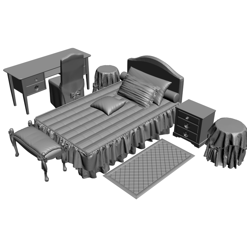 картинка Набор Мебель Halley M13-046 3D-STL.COM