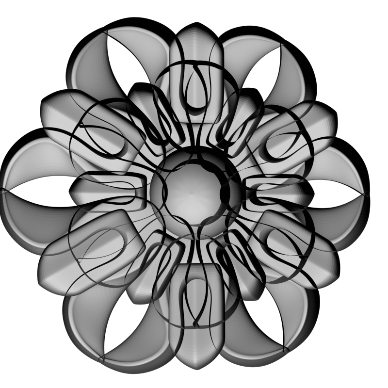 картинка Розетка резная D16-369 3D-STL.COM