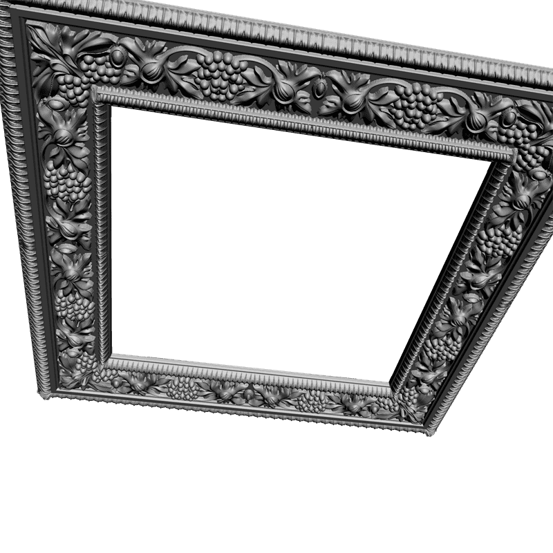 картинка Рама квадратная резная D14-197 3D-STL.COM