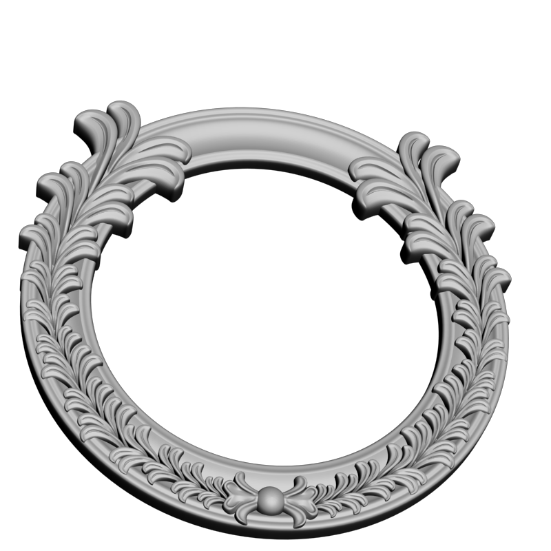 картинка Рама резная круглая D14-405 3D-STL.COM