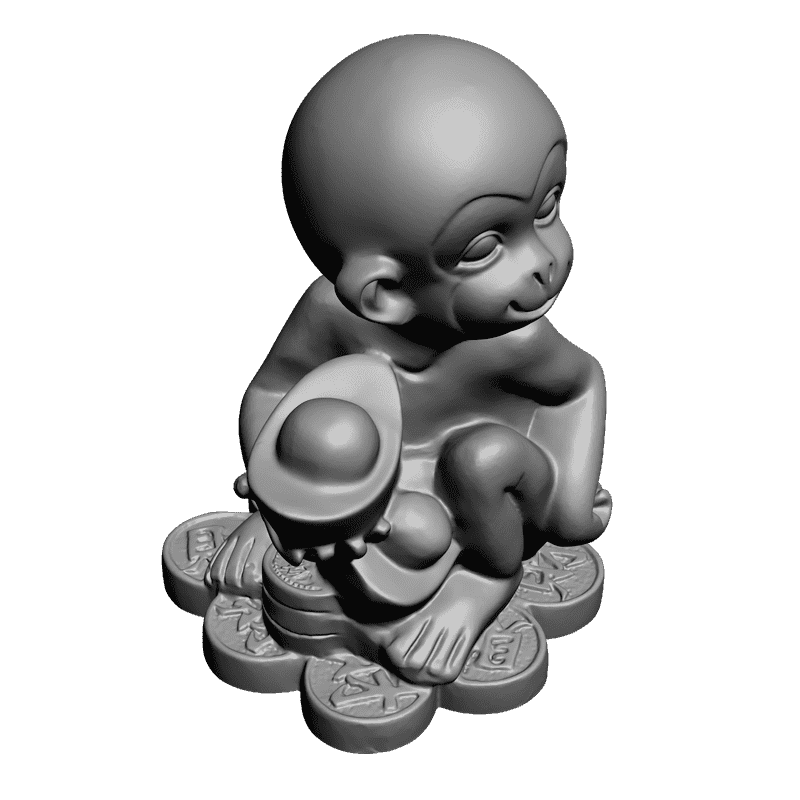 картинка Обезьянка PI1-095 3D-STL.COM