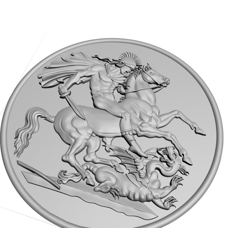картинка Монета Георгий Победоносец P6-012 3D-STL.COM