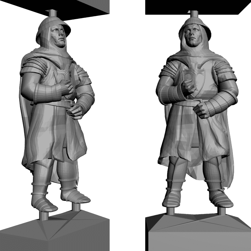 картинка Набор шахмат. Крестоносцы PI3-096 3D-STL.COM