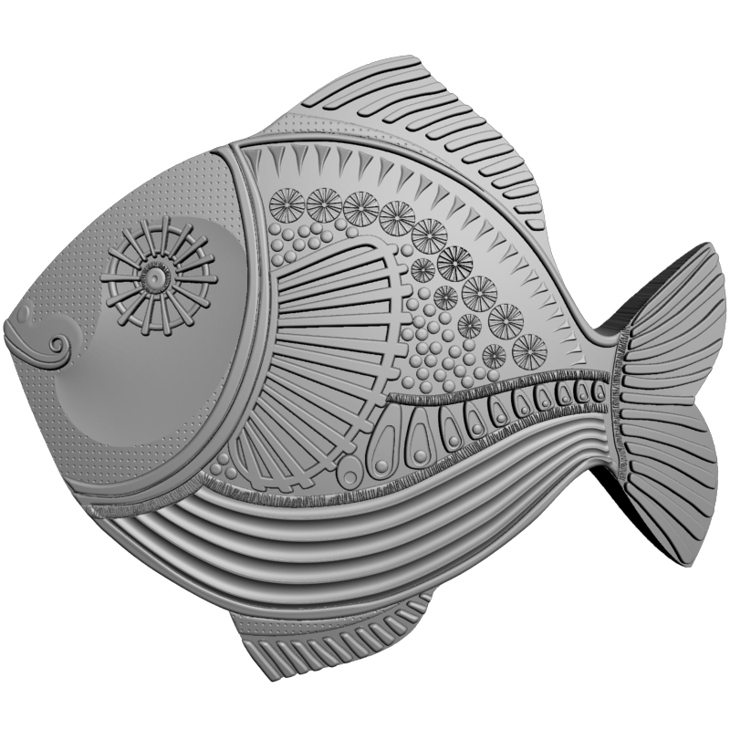 картинка Рыба орнамент P4-418 3D-STL.COM