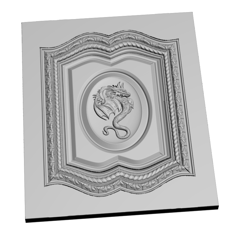 картинка Фасад мебельный с драконом M10-022 3D-STL.COM
