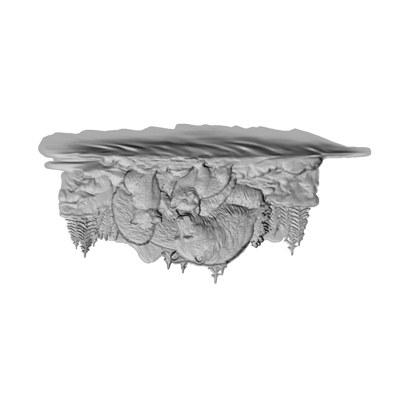 картинка Стая медведей панно F1-314 3D-STL.COM