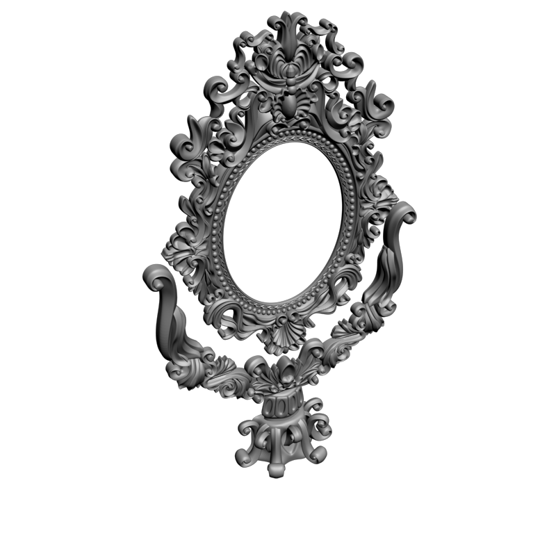 картинка Рама резная Овал D14-431 3D-STL.COM